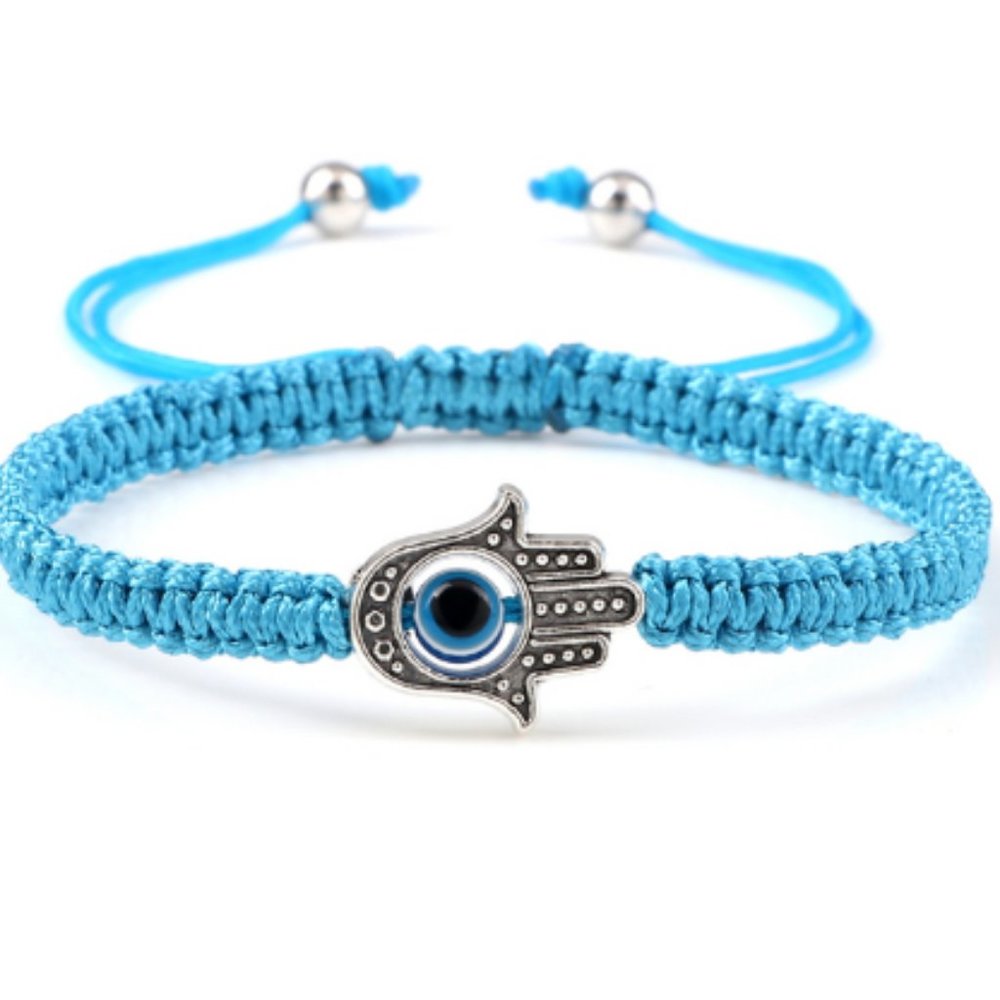 Hamsa Hand Bracelet,Hamsa Drawstring Bracelet,Evil Eye Bracelet,Good Luck